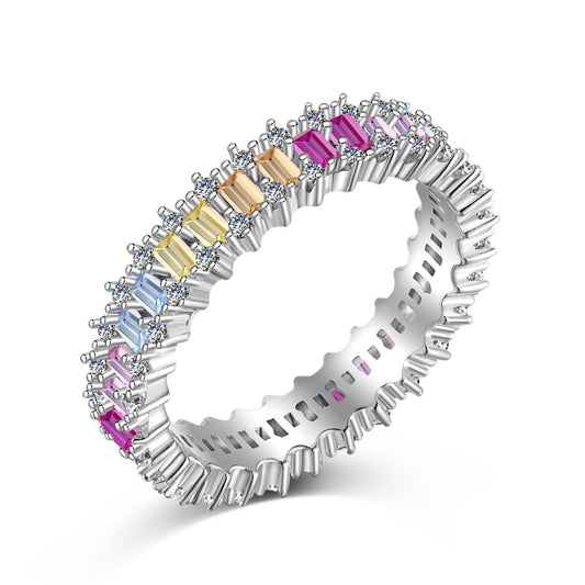 [Luxery Jewelry]Splashy Ornate Emerald Cut Cocktail Ring