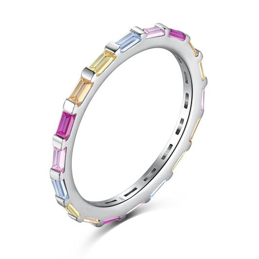 [Luxery Jewelry]Exquisite Multicolored Emerald Cut Daily Ring