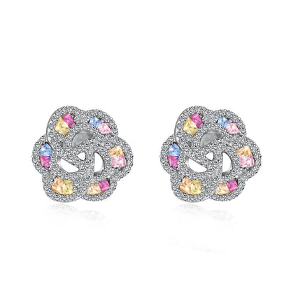 [Luxery Jewelry]Exquisite Flower Shape Daily Earrings