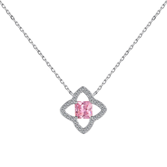 [Luxery Jewelry]Exquisite Flower Shape Princess Cut Necklace