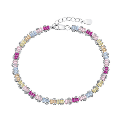 [Luxery Jewelry]Delicate Colorful Emerald Cut Party Bracelet