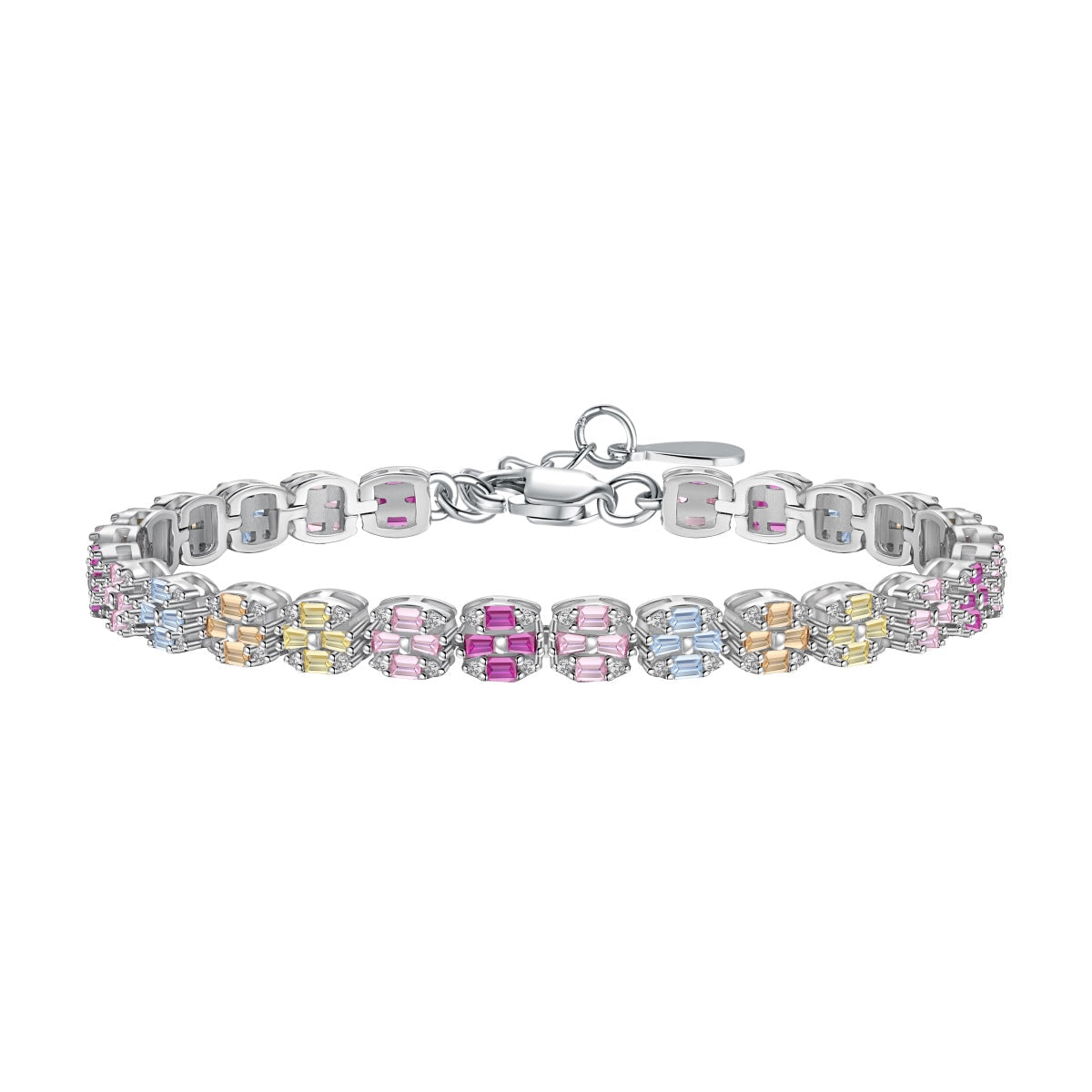 [Luxery Jewelry]Delicate Colorful Emerald Cut Daily Bracelet