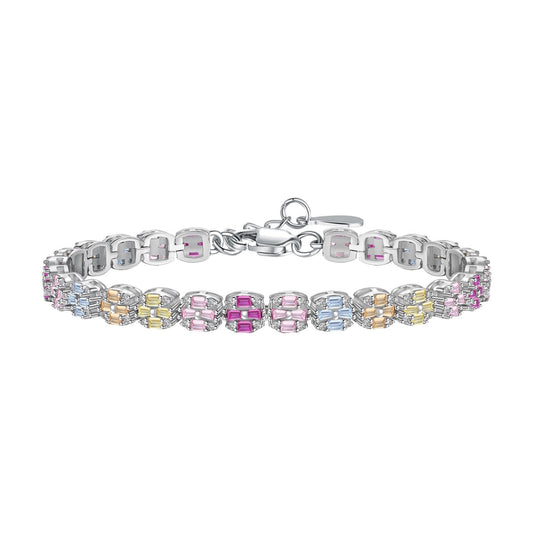 [Luxery Jewelry]Delicate Colorful Emerald Cut Daily Bracelet