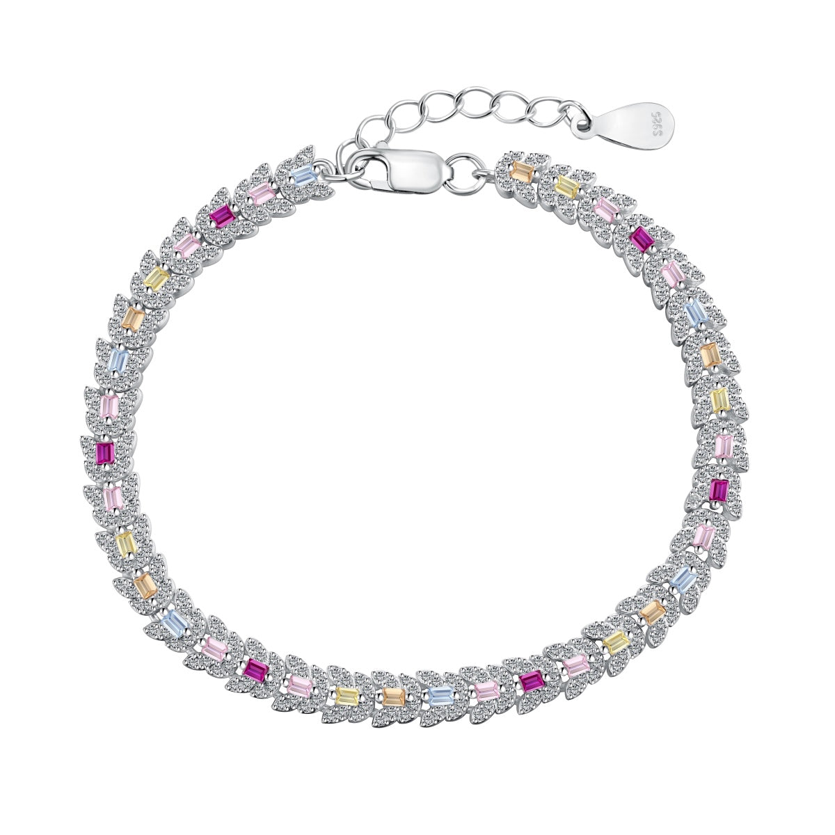 [Luxery Jewelry]Delicate Colorful Multi Cut Daily Bracelet