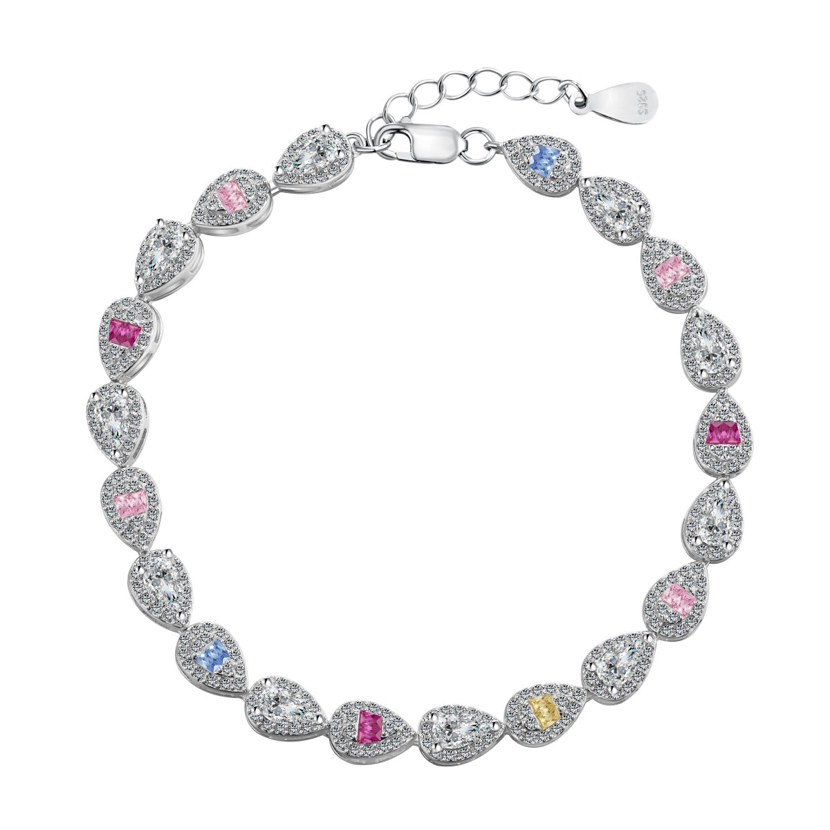 [Luxery Jewelry]0.25 Carat Radiant Water Drop Shape Daily Bracelet