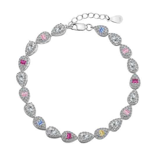 [Luxery Jewelry]0.25 Carat Radiant Water Drop Shape Daily Bracelet