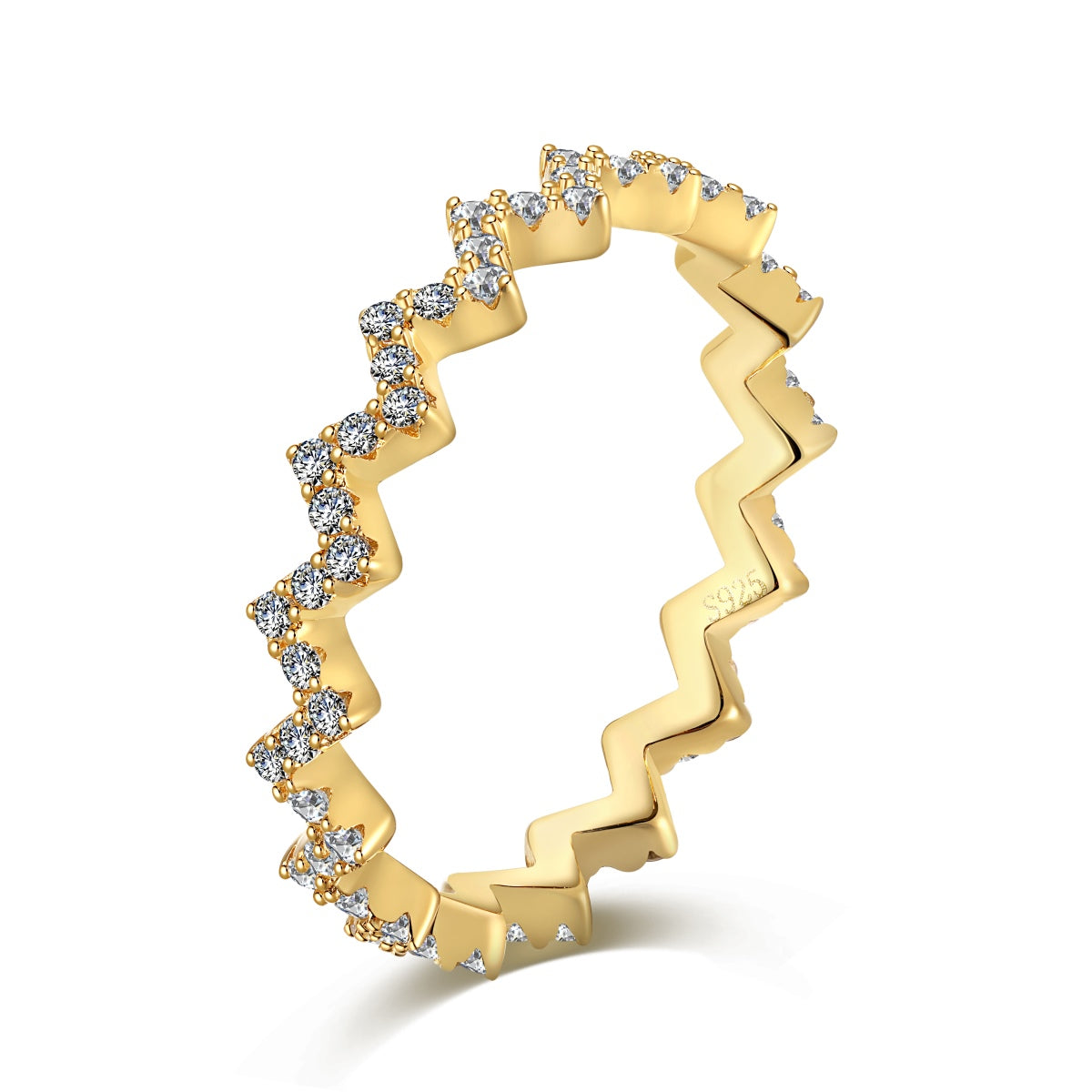 [Luxery Jewelry]Delicate Enchanting Wave Shape Daily Ring