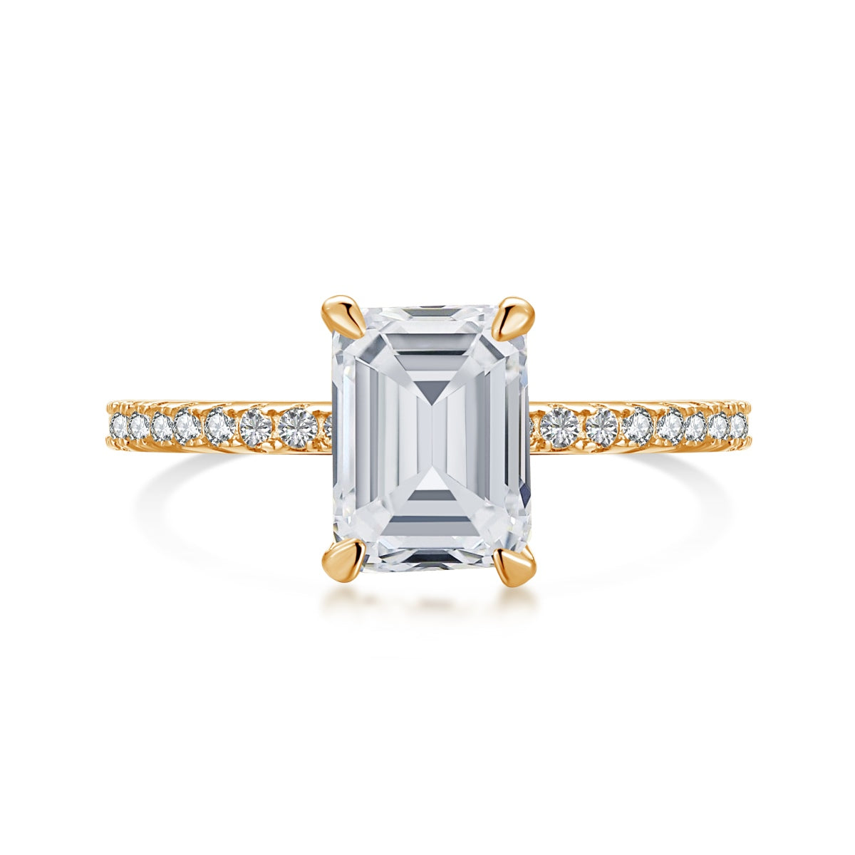 [Luxery Jewelry]2.0 Carat Scintillating Ornate Radiant Cut Party Ring