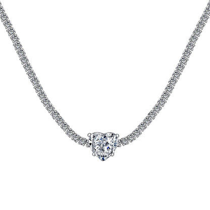 [Luxery Jewelry]2.0 Carat Sparkling Tennis Heart Cut Necklace