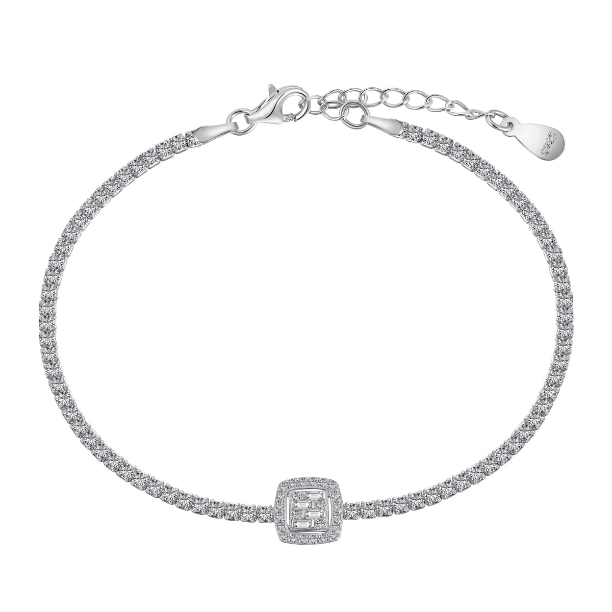 [Luxery Jewelry]Luxurious Dazzling Square Shape Banquet Bracelet
