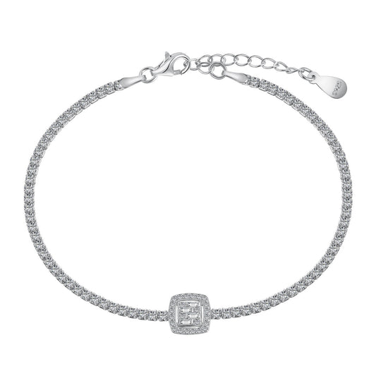 [Luxery Jewelry]Luxurious Dazzling Square Shape Banquet Bracelet