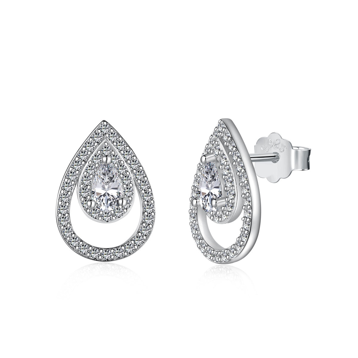 [Luxery Jewelry]Sparkling Delicate Water Drop Shape Daily Earrings