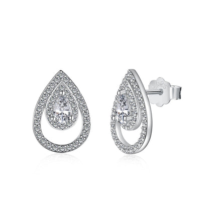 [Luxery Jewelry]Sparkling Delicate Water Drop Shape Daily Earrings