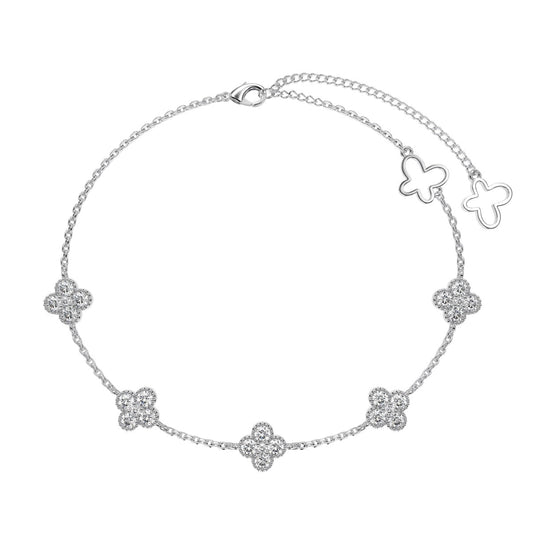 [Luxery Jewelry]Four-Leaf Clover Hollow Butterfly Bracelet