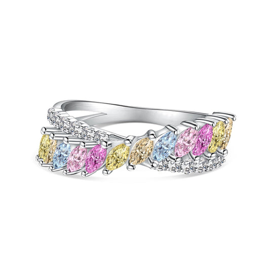 [Luxery Jewelry]Unique Colorful Marquise Cut Daily Ring
