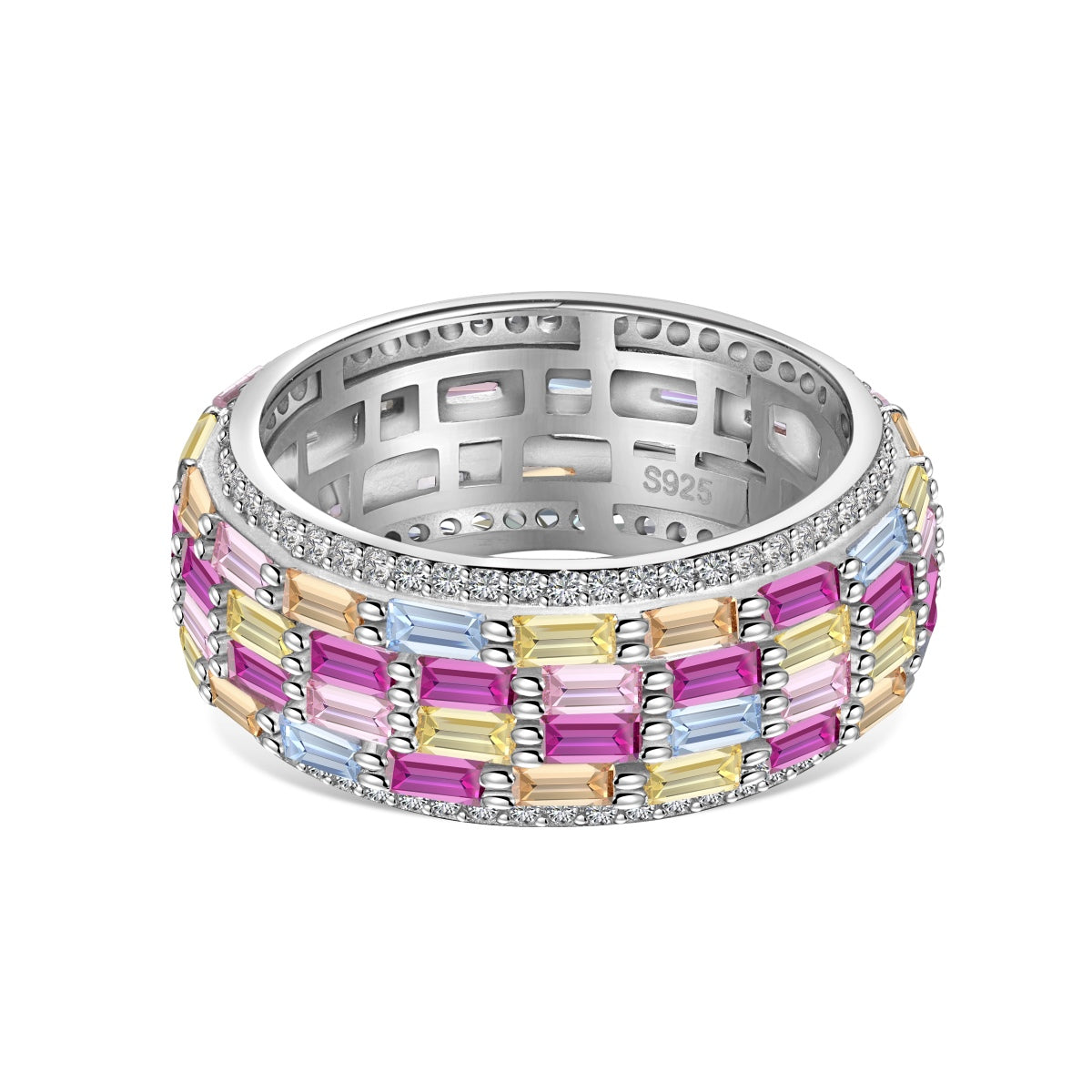 [Luxery Jewelry]Radiant Colorful Radiant Cut Daily Ring