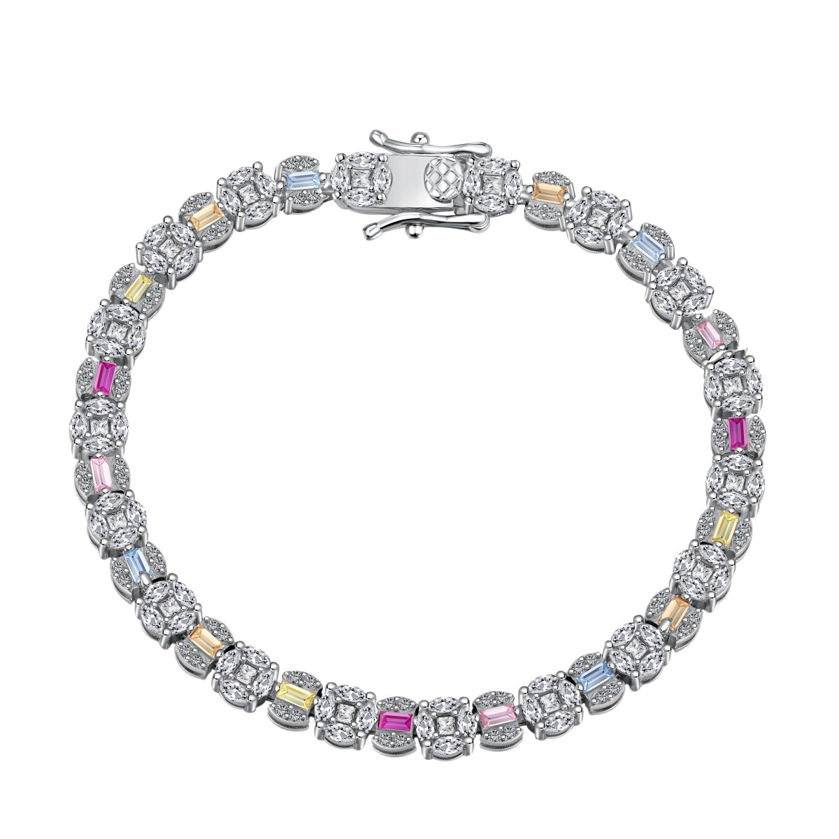 [Luxery Jewelry]Dazzling Radiant Multi Cut Daily Bracelet