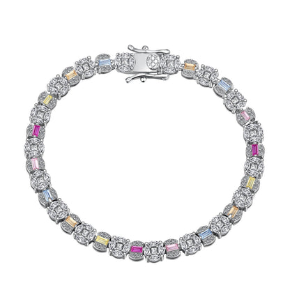 [Luxery Jewelry]Dazzling Radiant Multi Cut Daily Bracelet