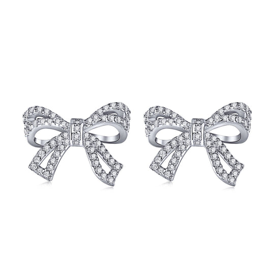 [Luxery Jewelry]Dainty Bow Shape Earrings