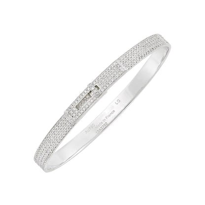 [⭐Luxery]HM KELLY BRACELET IN SILVER AND FULL PAVE DIAMOND