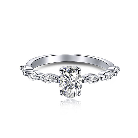 [Luxery Jewelry]0.75 Carat Luxurious Vibrant Elongated Cushion Cut Daily Ring