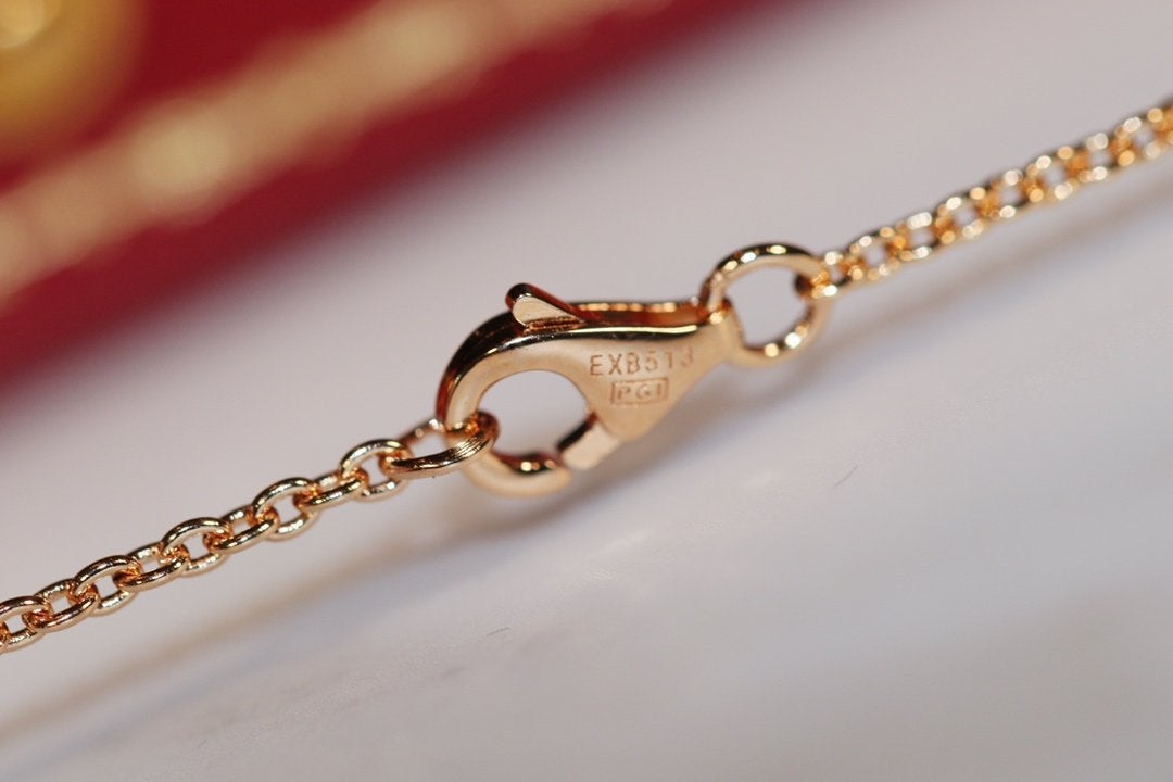 [⭐Luxery]LOVE NECKLACE PINK GOLD AND SILVER