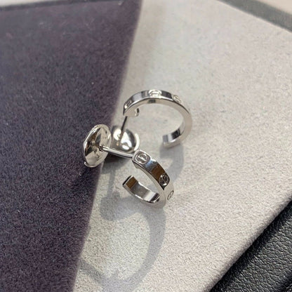[⭐Luxery]LOVE EARRINGS 2.65MM SILVER