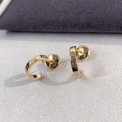 [⭐Luxery]LOVE EARRINGS 2.65MM PINK GOLD