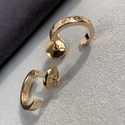 [⭐Luxery]LOVE EARRINGS 2.65MM PINK GOLD