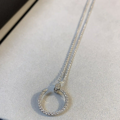 [⭐Luxery]JUSTE NECKLACE SILVER DIAMONDS