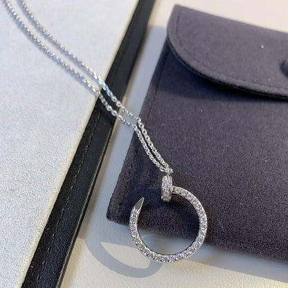 [⭐Luxery]JUSTE NECKLACE SILVER DIAMONDS