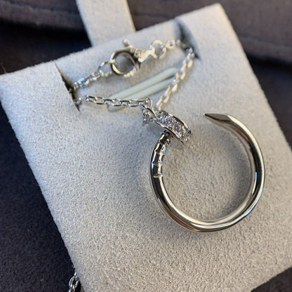 [⭐Luxery]JUSTE NECKLACE SILVER DIAMONDS