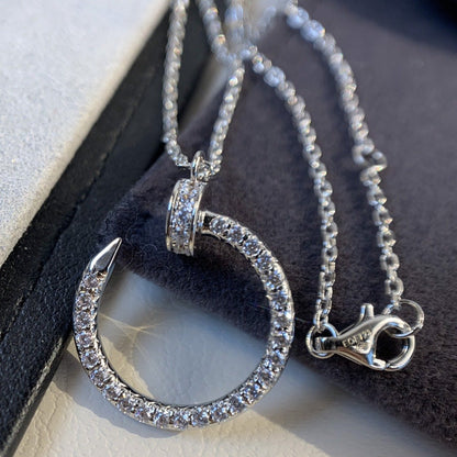 [⭐Luxery]JUSTE NECKLACE SILVER DIAMONDS