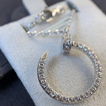 [⭐Luxery]JUSTE NECKLACE SILVER DIAMONDS