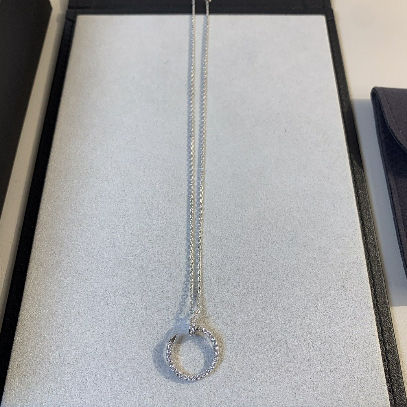 [⭐Luxery]JUSTE NECKLACE SILVER DIAMONDS