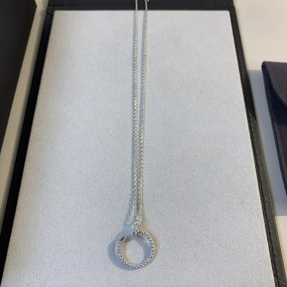[⭐Luxery]JUSTE NECKLACE SILVER DIAMONDS