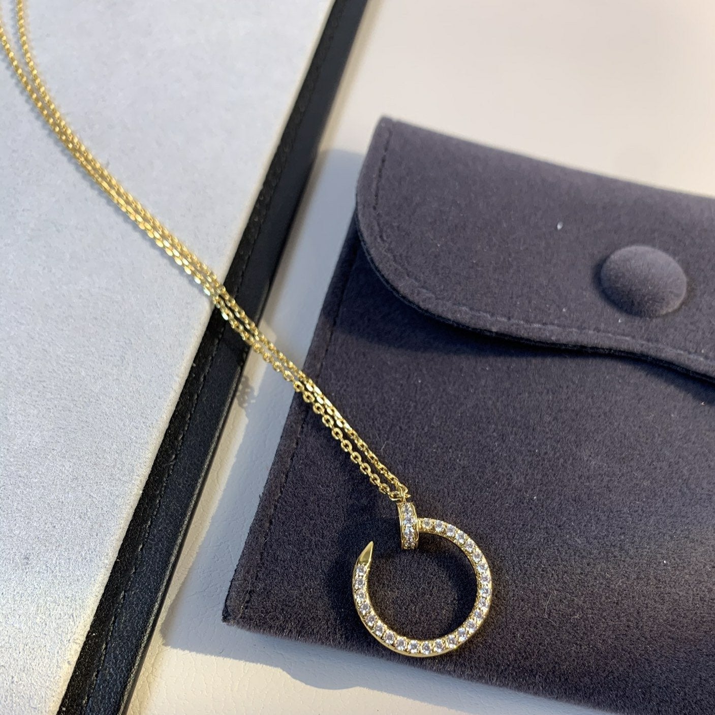 [⭐Luxery]JUSTE NECKLACE GOLD DIAMONDS
