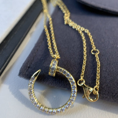 [⭐Luxery]JUSTE NECKLACE GOLD DIAMONDS