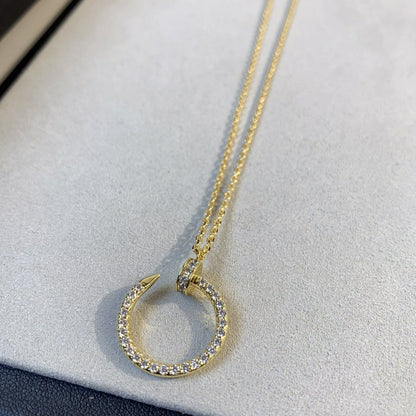 [⭐Luxery]JUSTE NECKLACE GOLD DIAMONDS