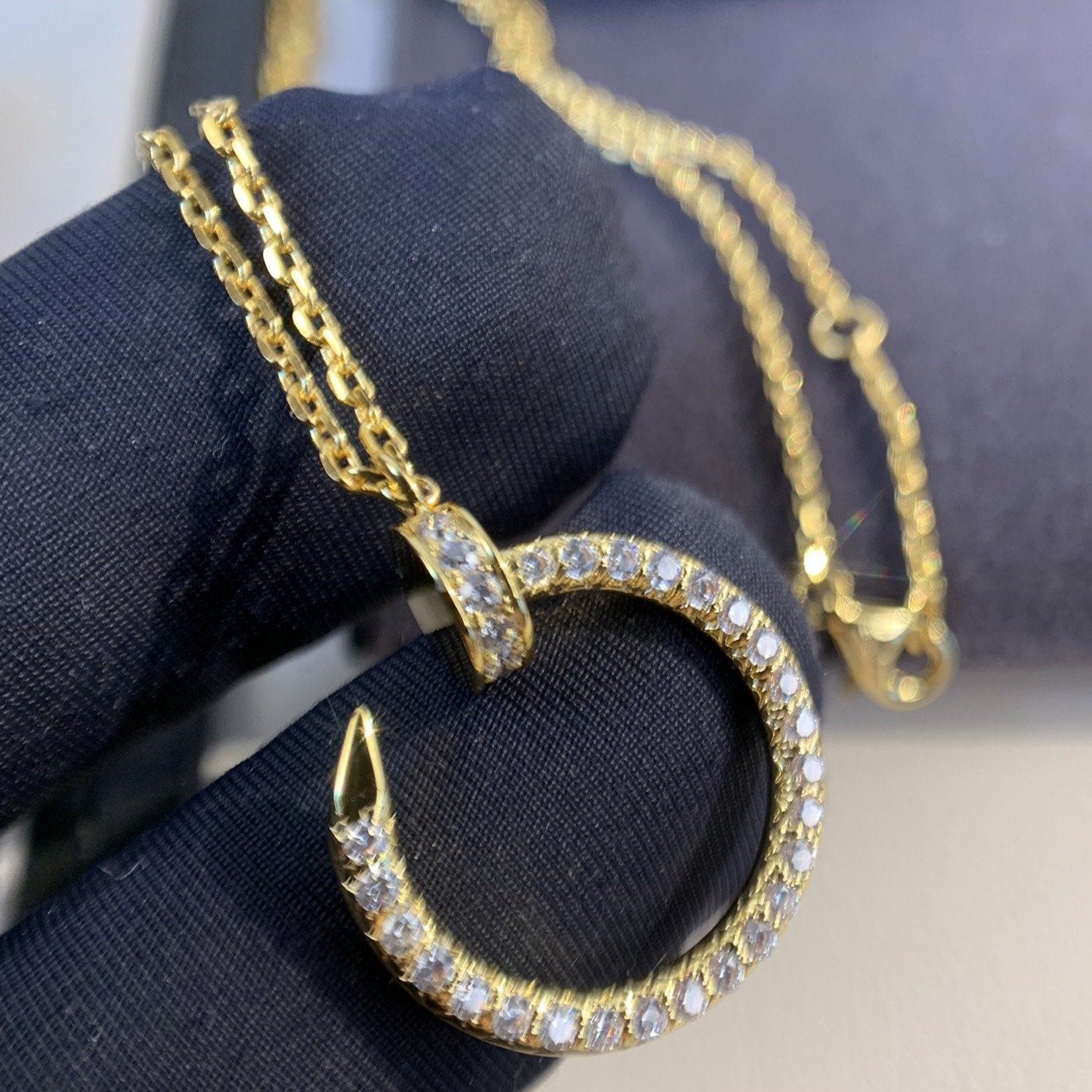 [⭐Luxery]JUSTE NECKLACE GOLD DIAMONDS