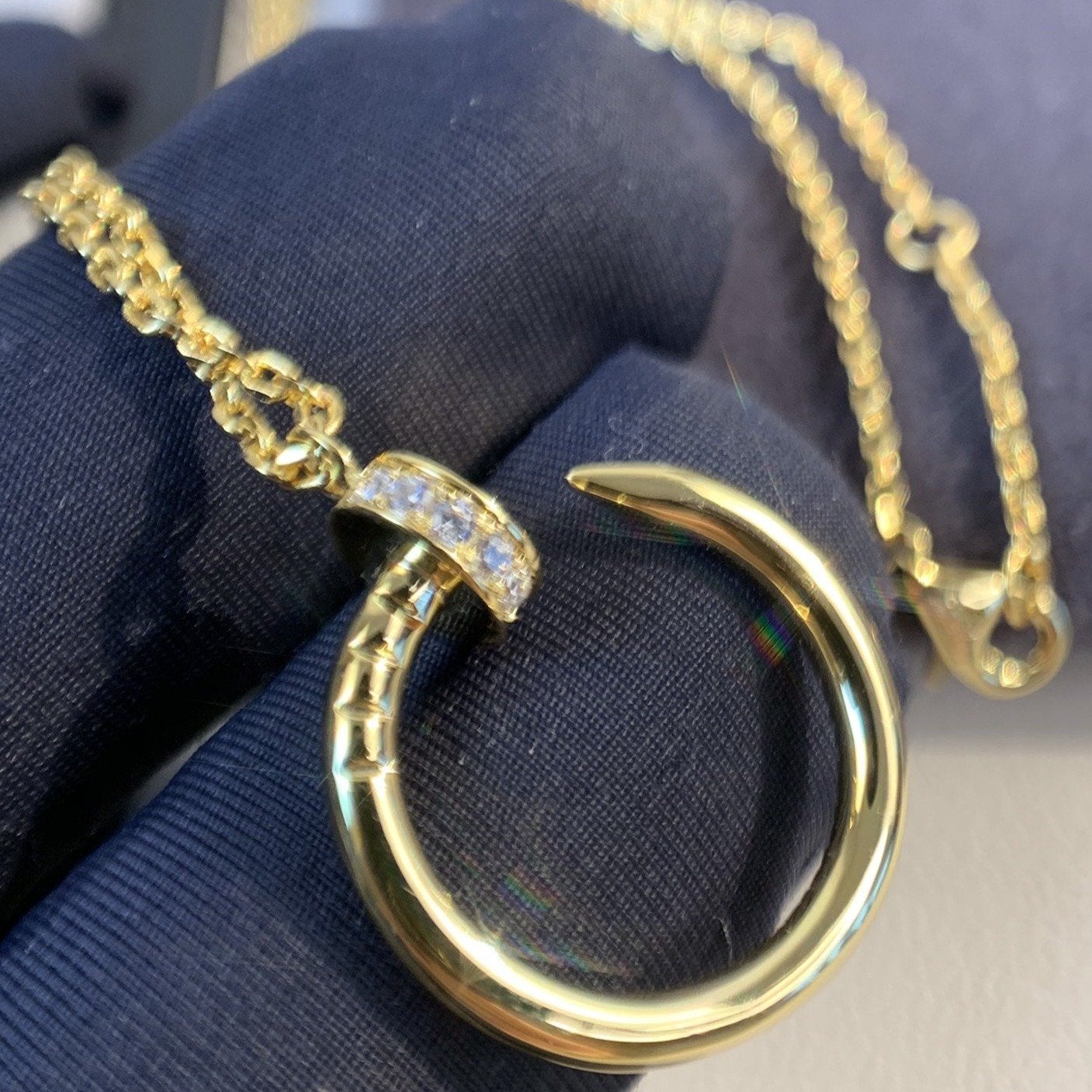[⭐Luxery]JUSTE NECKLACE GOLD DIAMONDS