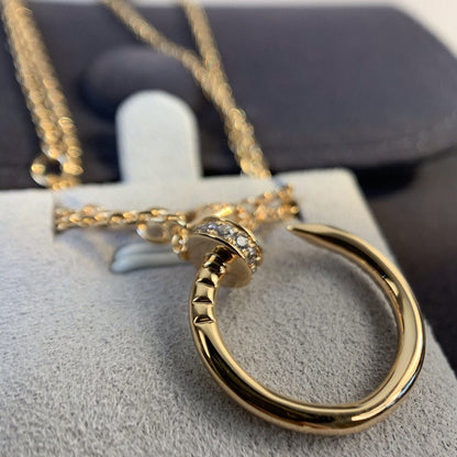 [⭐Luxery]JUSTE NECKLACE PINK GOLD DIAMONDS