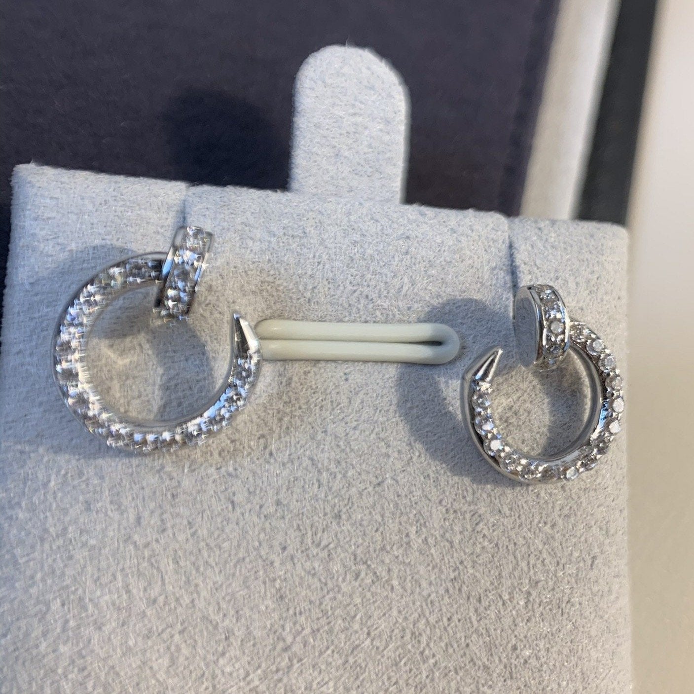 [⭐Luxery]JUSTE EARRINGS SILVER DIAMONDS