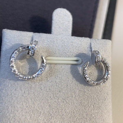 [⭐Luxery]JUSTE EARRINGS SILVER DIAMONDS