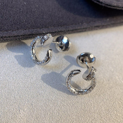 [⭐Luxery]JUSTE EARRINGS SILVER DIAMONDS