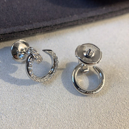 [⭐Luxery]JUSTE EARRINGS SILVER DIAMONDS