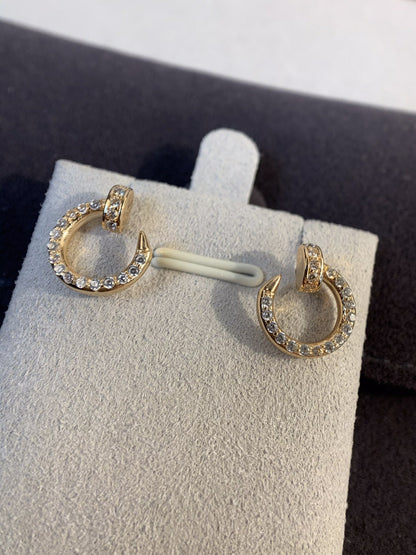 [⭐Luxery]JUSTE EARRINGS GOLD DIAMONDS