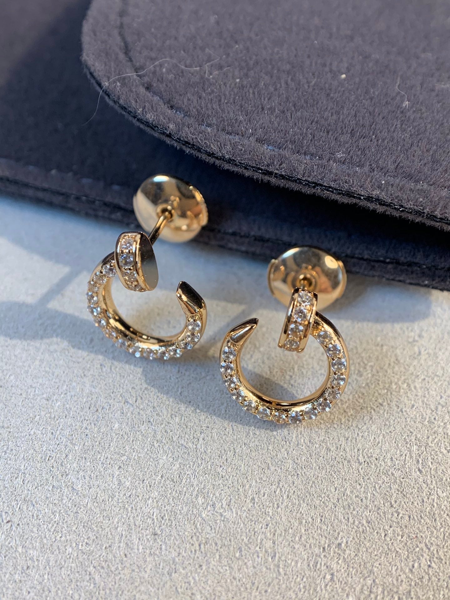 [⭐Luxery]JUSTE EARRINGS GOLD DIAMONDS