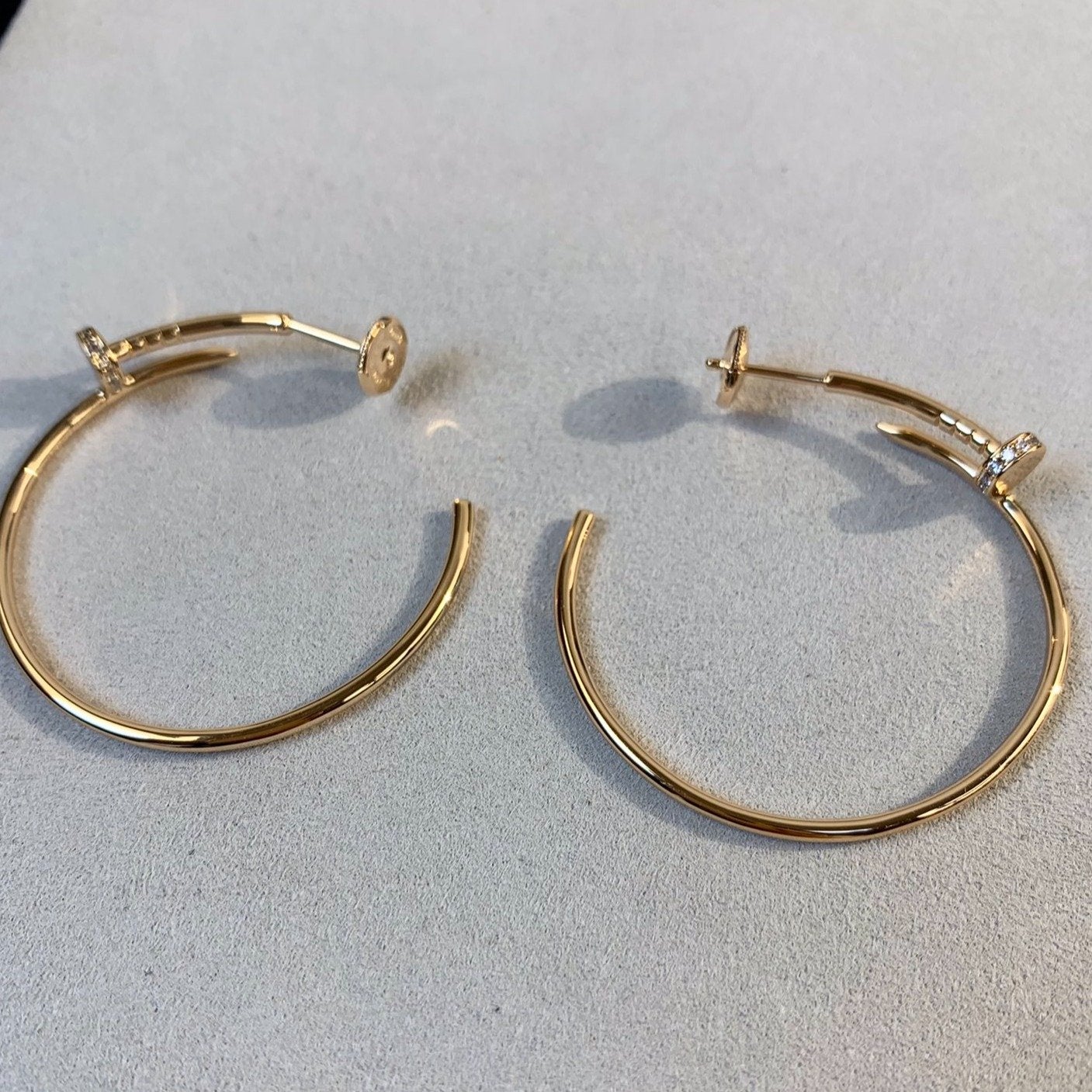 [⭐Luxery]JUSTE EARRINGS GOLD DIAMONDS 1.8MM
