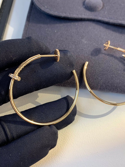 [⭐Luxery]JUSTE EARRINGS GOLD DIAMONDS 1.8MM